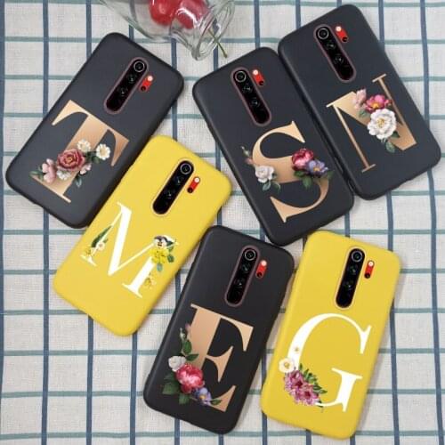 Flower Case Redmi Note 8 Pro Case Cover Silicone Matte For Xiaomi Redmi Note 8 8T T 8Pro Redmi Note8 Pro Case TPU Letter Cover