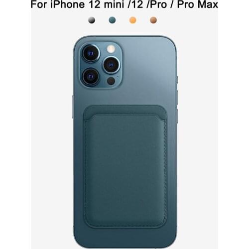 Ebaicase Universal Phone Back Slot Wallet Card for IPhone 12 Pro Max 12 Mini Case Luxury Leather Magnetic Pouch Card Holder