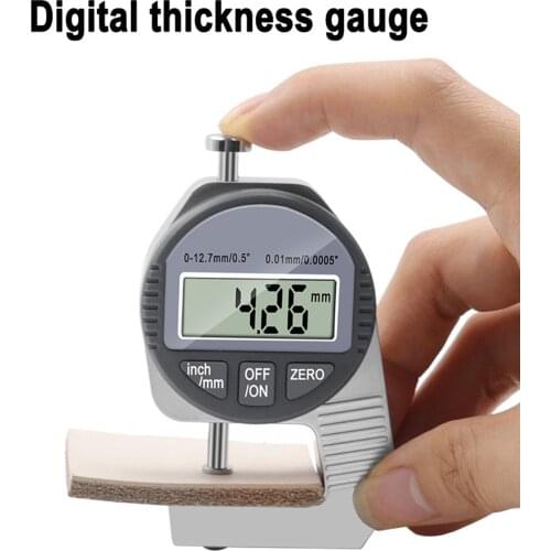 LCD Screen Electronic Digital Thickness Meter Measurement Tester Automatic Switch Micrometer