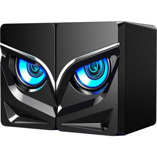 1Pair Channel 2.0 Mini Subwoofer Speaker 3.5mm USB Stereo Sound Bass Audio Loudspeaker Desktop Computer Phone Bluetooth Speakers