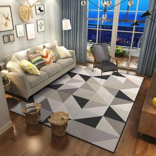 Fashion Geometry Nordic Grey/white Large Size Carpets for Living Room Bedroom Area Rugs Bedside Antiskid Mat Home decor carpet