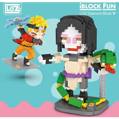 LOZ Diamond Block Japanese Anime Action Figures Ninja Bricks Toys for Children DIY Educational Toys Juguetes Kawaii Kids