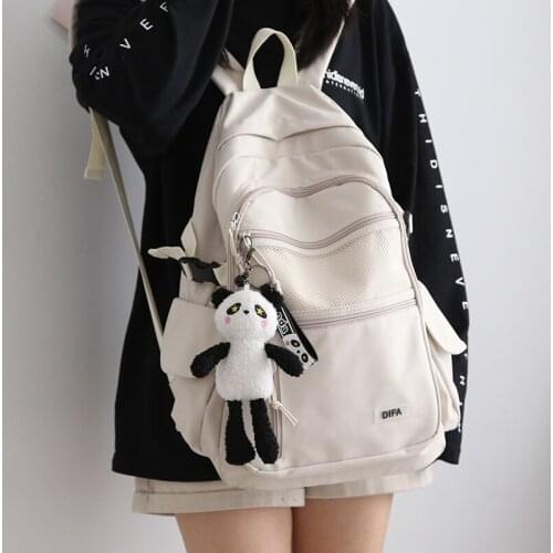 Fashion Large Capacity Backpack Men Women College Student Shoulder School Bags Solid Color Travel Backpacks Laptop Computer New