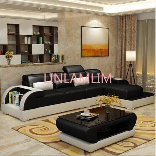 Living Room Sofa set corner sofa couch L shape sectional genuine real leather sectional sofas muebles de sala moveis para casa