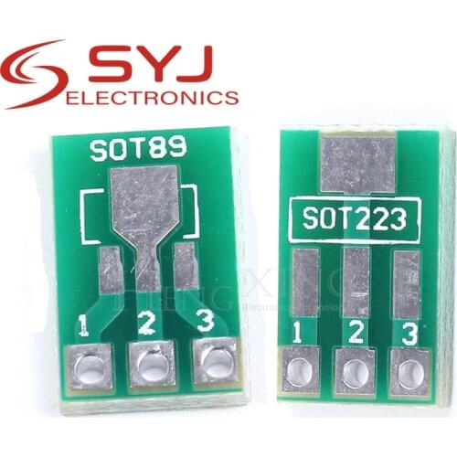 20pcs/lot SOT89 SOT223 to DIP PCB Transfer Board DIP Pin Board Pitch Adapter keysets In Stock