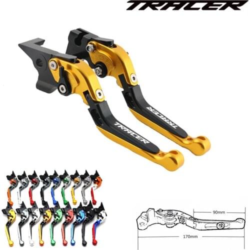 Logo(TRACER) Motorcycle Brake Clutch Levers For Yamaha MT09 MT-09 MT 09 MT-07 MT 07 MT07 TRACER 2014 2015 2016