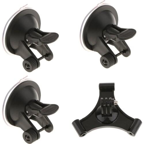 Removable Triple Angle Suction Cup Mount Adapter for Gopro Hero 5 4 3 Sports Camera