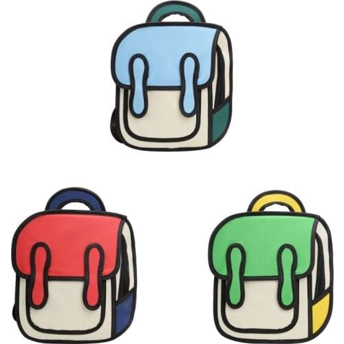 2D Drawing Cartoon School Bags Baby Toddler Cartoon Backpack 20CA