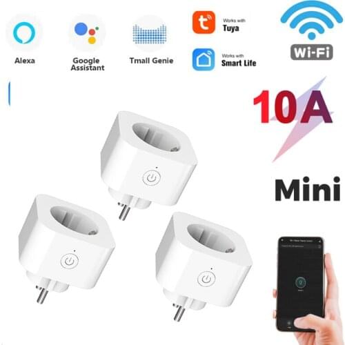 Tuya Smart Plug WiFi Socket EU 10A Power Monitor Timing Function Tuya SmartLife APP Control Works With Alexa Google Assistant