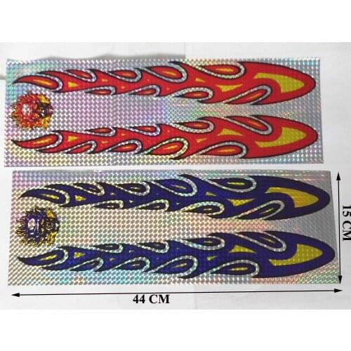 1 Pair 44CM big size Fire Flame Car modified decal sticker Motorcycle sticker "Peel and Stick" type sticker High Quality