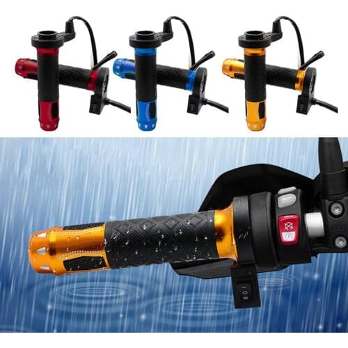 Universal 3 Colors Rubber Porous Carved Motorcycle Handlebar Grips Motorbike Handle Hand Bar for Honda Suzuki Kawasaki Yamaha