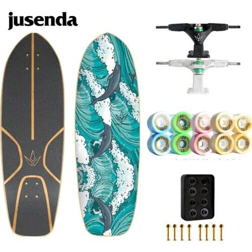 Highly Smooth Surf Land Skateboard Professional Maple Carving Skate Anti-Scratch Steering Bracket Surfing Longboard For Outdoor