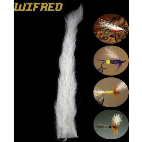 Wifreo 1Piece Fly Tying White Calf Tail Kiptails Crinkled Kink Fiber for Hair Wings Tails Royal Wulff Dry Flies Kip Tails