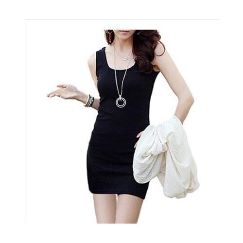 Free Shipping Big yards Modal sundress Fashion Women sleeveless dresses 2016 Summer Clothing Casual Summer Dress AW7555