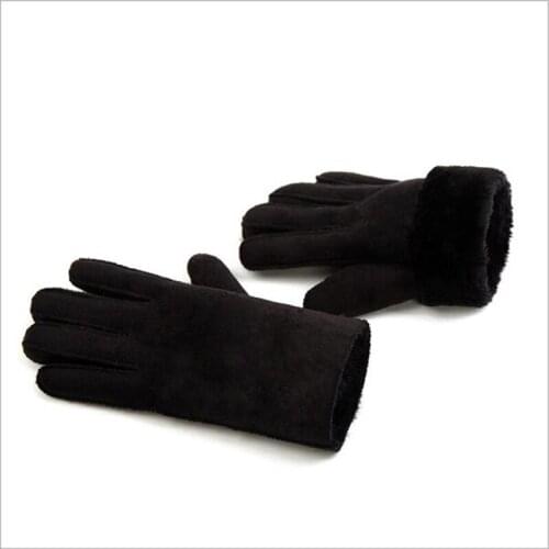 Winter Women Men Thick Warm Suede Leather Mittens Fashion Unisex Plus Plush Thick Windproof Cycling Gloves G127