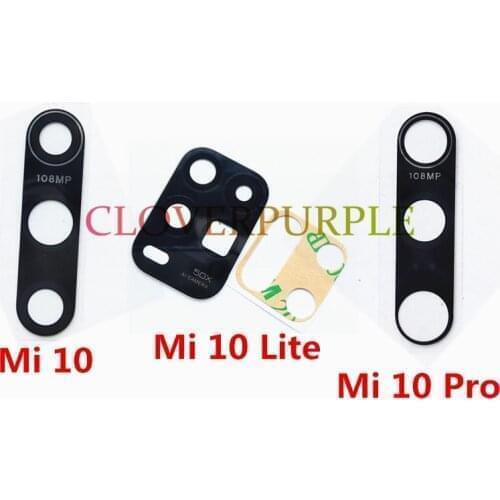 1x New camera glass lens with Adhesive glue replacement parts for Xiaomi 10 Pro Lite Mi 10