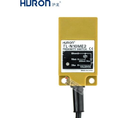 5 Pieces 5 pieces of HURON inductive square proximity switch DC three-wire TL-N10ME2 metal induction sensor NPN normally closed