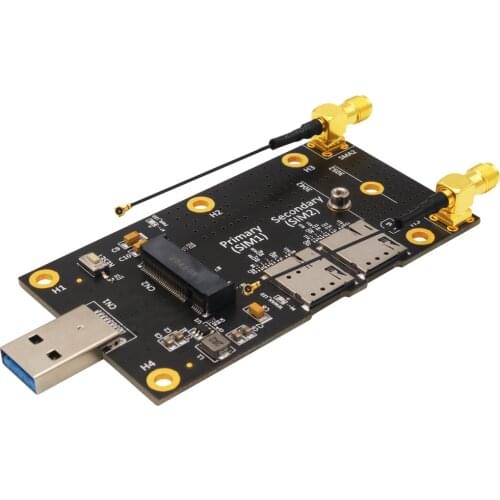 NGFF(M.2) to USB 3.0 Adapter with Dual NANO SIM Card Slot for 3G4G5G Module