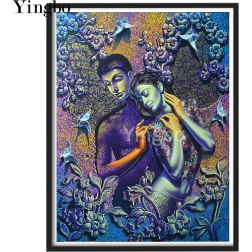 Diamond Painting Romantic couple dancing flowers Picture Of Rhinestones Needlework 5D Diamond Embroidery Cross Stitch Handmade