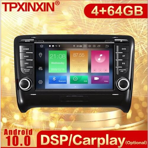 2 DIN Multimedia Android 10 Player Auto Car Radio Stereo For AUDI TT 2006 2007 2008 2009 2010 2011 2012 Video Receiver Head Unit