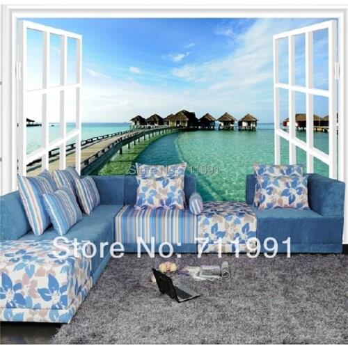 Free shipping custom 3D stereoscopic wallpaper living room bedroom wallpaper TV backdrop wallpaper backdrop