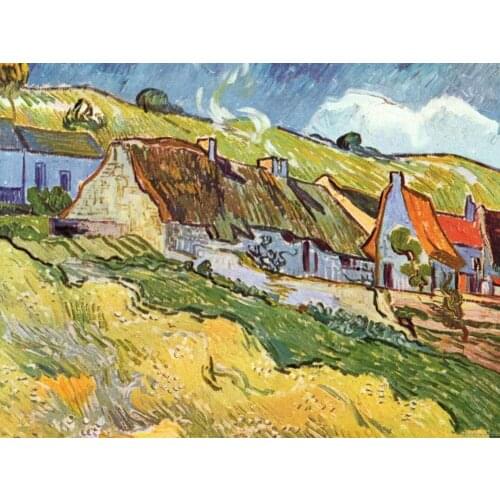 Bigger is Better 400x300MM Magnets JM10039 Painting_of_Vincent_Van_Gogh_-_Sunny_village