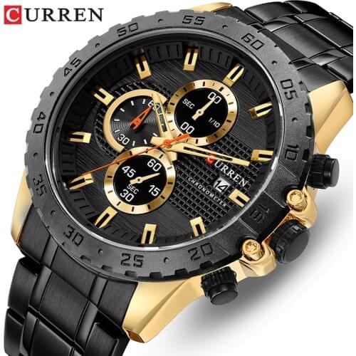 CURREN Watch Top Brand Man Watches Chronograph Sport Waterproof Clock Man Watches Military Quartz Mens Watch Relogio Masculino