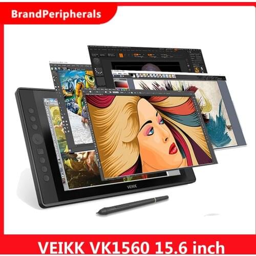 VEIKK VK1560 15.6 inch Pen Display Professional Drawing Digital Screen with 8 Shortcut Keys 8192 Levels Pressure Sensitivity