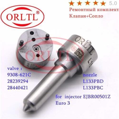 INJECTOR NOZZLE L133PBD VALVE 9308-621C REPAIR KITS (7135-654) FOR EURO 3 EJBR00501Z JAGUAR X Type/X Type Sport 2.0L D (130bhp)