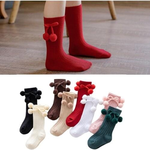 Socks Knee High Socks for Children Kids Causal Elastic Long Socks Toddler Girl Solid Girls Socks Fashion 1-4 Years