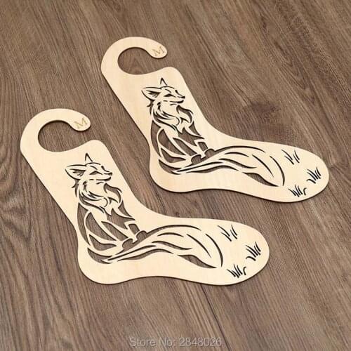 Custom 2 pcs wooden laser cut Wolf Sock Blockers 5 sizes,Socks forms,Handmade socks blockers, Hand knit socks Knitting gift idea