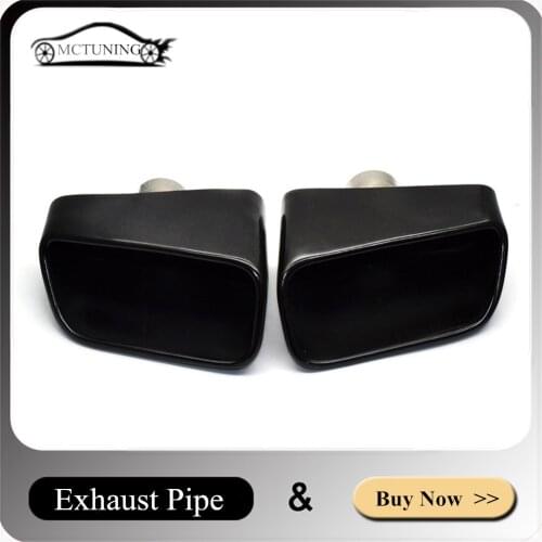 One Pair Stainless Steel Black Silver Muffler Tip For B-MW X3 X4 Car Systems Rear Diffuser Exhaust Pipe