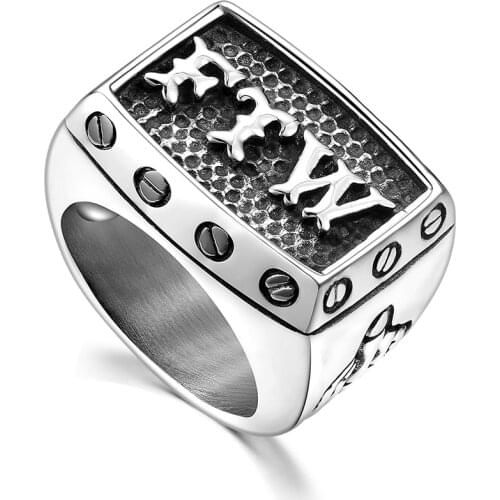 Hot Sale 316L Titanium Steel FTW Biker Ring Punk Mens Jewelry Christmas Gifts Low Price Wholesale drop shipping