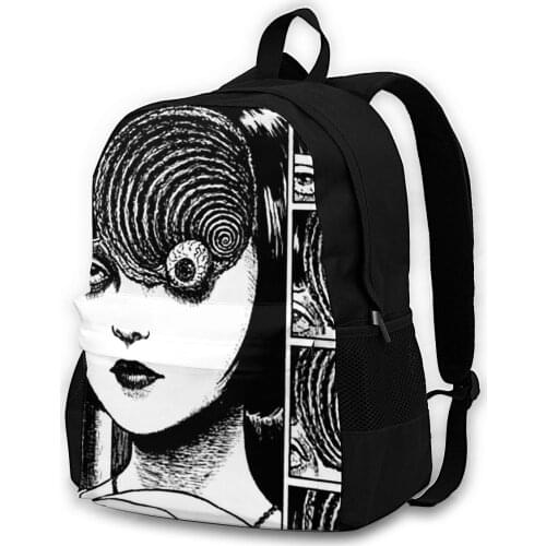 Horror Halloween HoJunji Ito Uzumaki Adult backpacks, leisure bags, backpacks, storage bags, men women backpacks