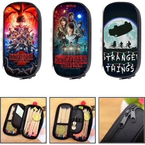 3D Print TV Series Stranger Things Season 3 Cosmetic Bag Stationery Pencil Case Women Makeup Box Storage Pouch School Supplies