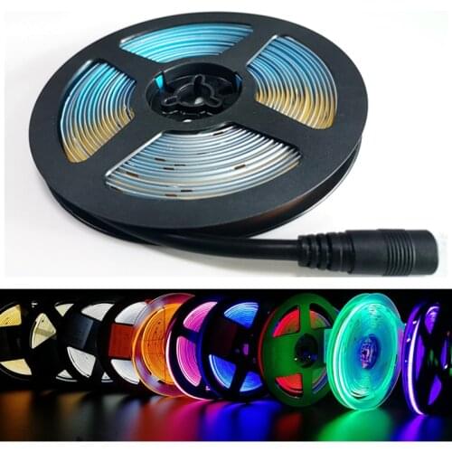 LED COB Strip Light High Brightness W/P/B/R/G/Y FPC Flip Chip LED Flex COB Strip