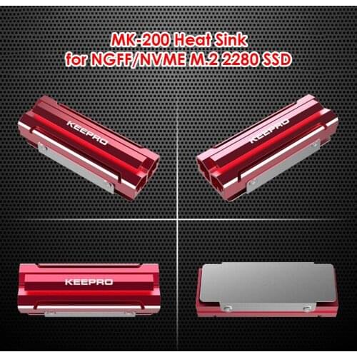 Cooling Heat Sink 2280 SSD Heat Thermal Pad Radiator Aluminum NVMe MK-200 M.2 for Office Caring Computer Supplies