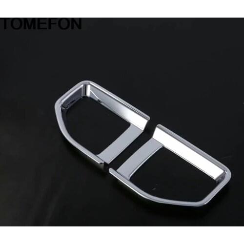TOMEFON For Jeep Wrangler SUV 2018 2019 Rear Fog Light Fog Lamp Sticker Bezel Frame Cover Trim Exterior Accessories ABS Chrome