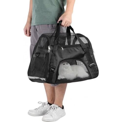 Outdoor Portable Waterproof Cloth Folding Breathable Pet Carrier Travel Bag for Dogs Cats Comfortable Backpack Pet Dog Carrier