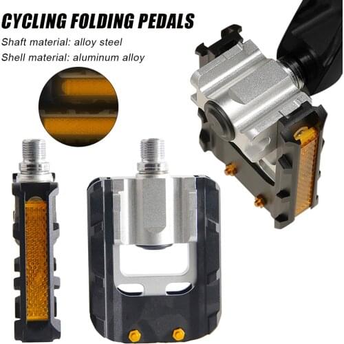 Folding Bike Pedal Universal 9/16" Non-Slip Foldable Pedal for Commuter Bicycle Mountain Bike Folding Bicycle Road Bike