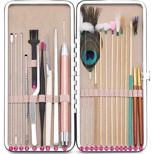 Visual Luminous Ear Pick Set Removal Spoon Ear Care Tools For Ear Massage Adult Earpick Ear Picker With LED Light