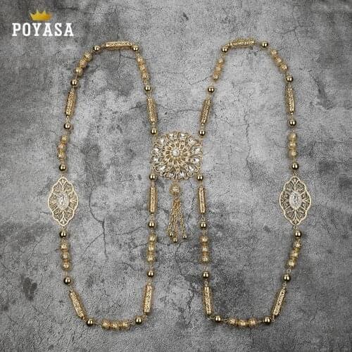 Golden National Brand Design of Brides Back Chain for Womens Wedding Chest decoration