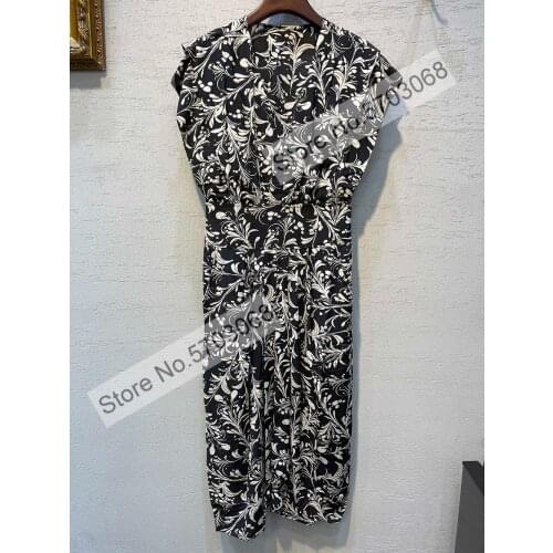 Elfstyle Women Floral Printed V Neckline Casual Dress With Ruffled Detail