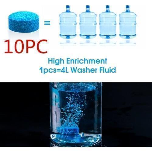 10 pcs Car Windshield Cleaner Wiper Washer 40L Glass Screen Detergent Fluid Solid Concentrated Effervescent Tablets Window clean