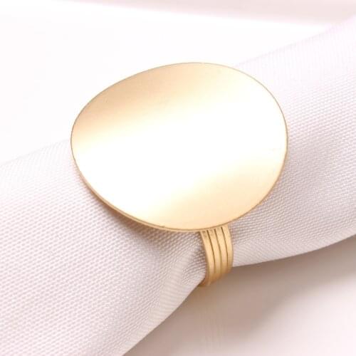 10pcs pcs Simple round metal napkin button hotel banquet tableware set table cloth ring napkin ring