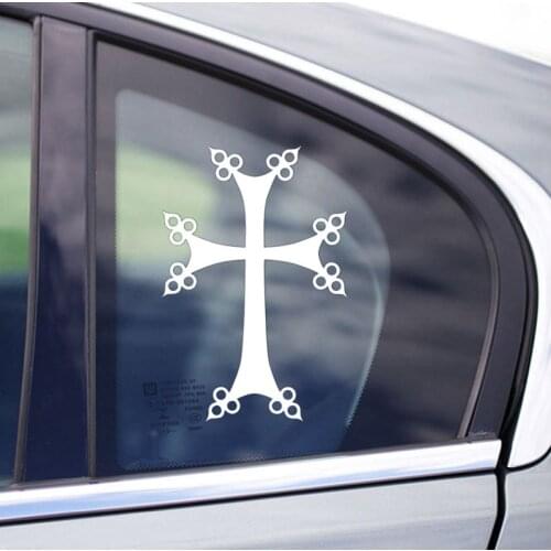 17X12 CM Cross version 1 funny car sticker vinyl decal silver/black for auto car stickers styling car decoration N2023