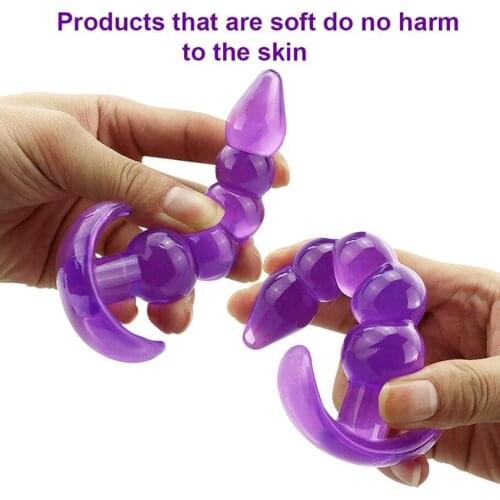 Beads Anal Plug Silicone Butt Plug Prostate Massager Sex Toys for Men Women