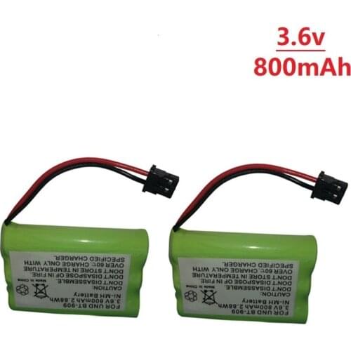 3.6v Rechargeable cordless phone battery for uniden BT-909 BT909 3*AAA Ni-mh 800mAh 3.6V rechargeable batteries 2Pcs
