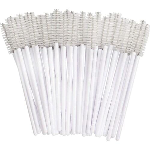 300Pcs/Pack Disposable Micro Eyelash Brushes Mascara Wands Applicator Eye Lashes Extension White Professional Makeup Brushes
