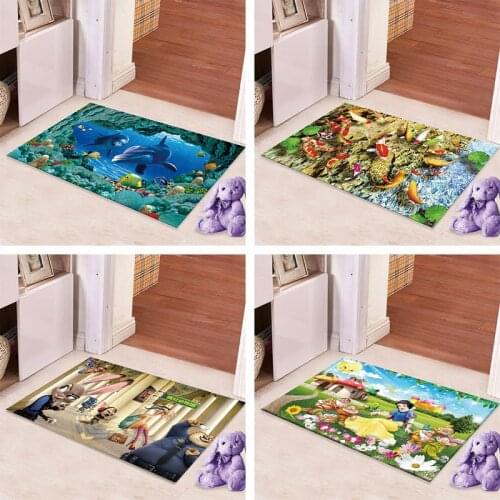 3D Carpet for Kids Bedroom Dolphin/Stone/shark/fish Soft Carpets Sea Ocean Living Room Floor Mats Non-slip Antifouling Area Rug